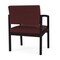 Lesro Lenox Steel Wide Guest Chair Metal Frame, Black, RF Nebbiolo Upholstery LS1201 - alternate 2